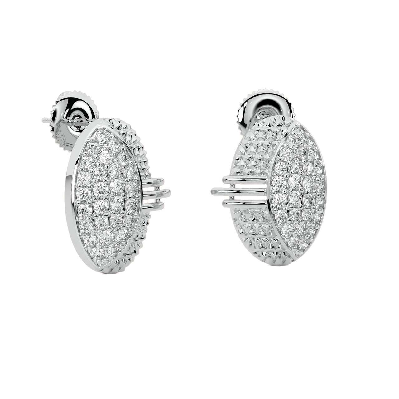 Ebba Round Diamond Stud Earrings